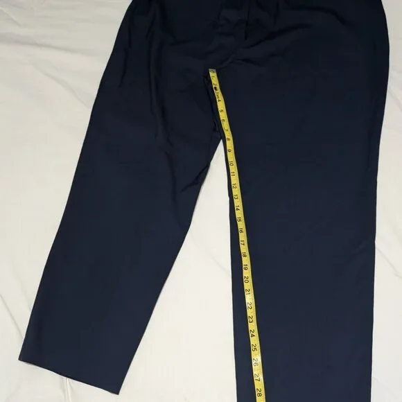 Jones New York Womens Navy Stretch Runway Slim Pants 20W Polyester Blend Career - Picture 10 of 16